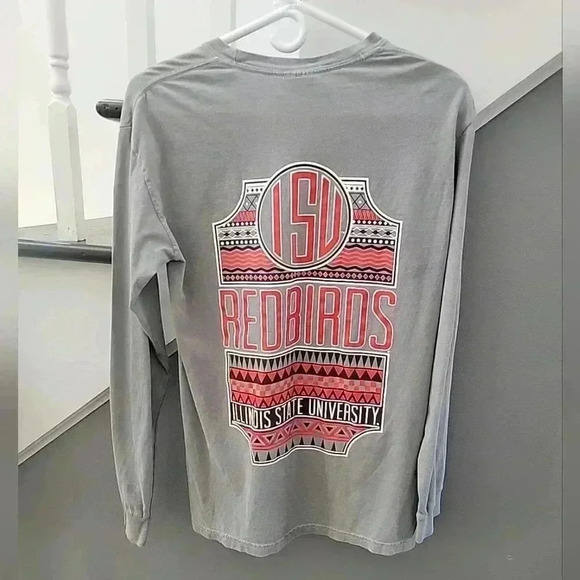 Illinois State Redbirds Football Long Sleeve T Shirt Unisex Small Comfort Fall - Picture 1 of 4